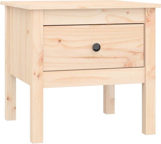 vidaXL Bijzettafel - 50x50x49 cm - Massief Grenenhout - Naturel