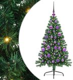 vidaXL Kunststof Voorverlichte Kerstboom met 150 LED Groen 120 cm PVC