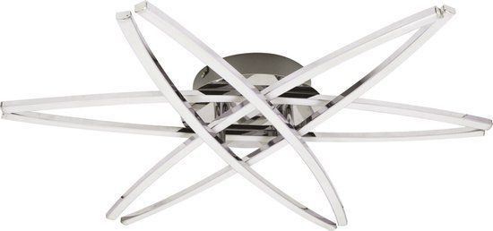 BES LED Akalon Plafondlamp - 35W - 4000K - Mat Chroom - Ø60cm