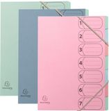 Exacompta 8x Harmonika sorteermap met elastieken gerecycled AutentiK 7 compartimenten - Geassorteerd - 56239E