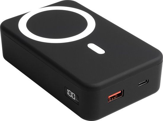 XtremeMac Powerbank - 20.000 mAh - Magnetisch - USB-C/USB-A - MagSafe - Zwart
