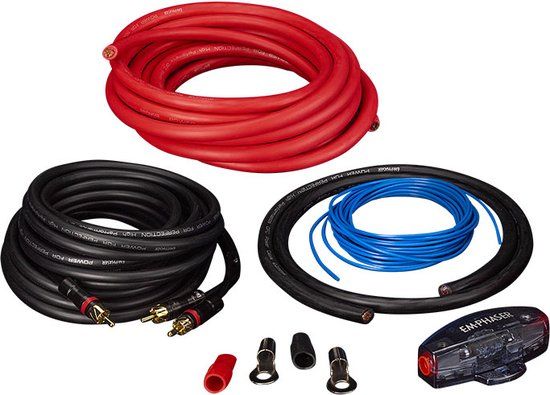 Emphaser ESP-RP10 - 10mm2 OFC kabelset - Versterker stroomkabelset - 100% koper