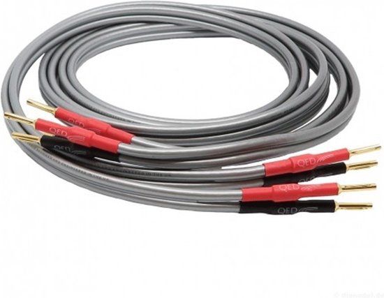 QED XT40i - Speaker Cable - 2x 5m - Banana Plugs - Grey