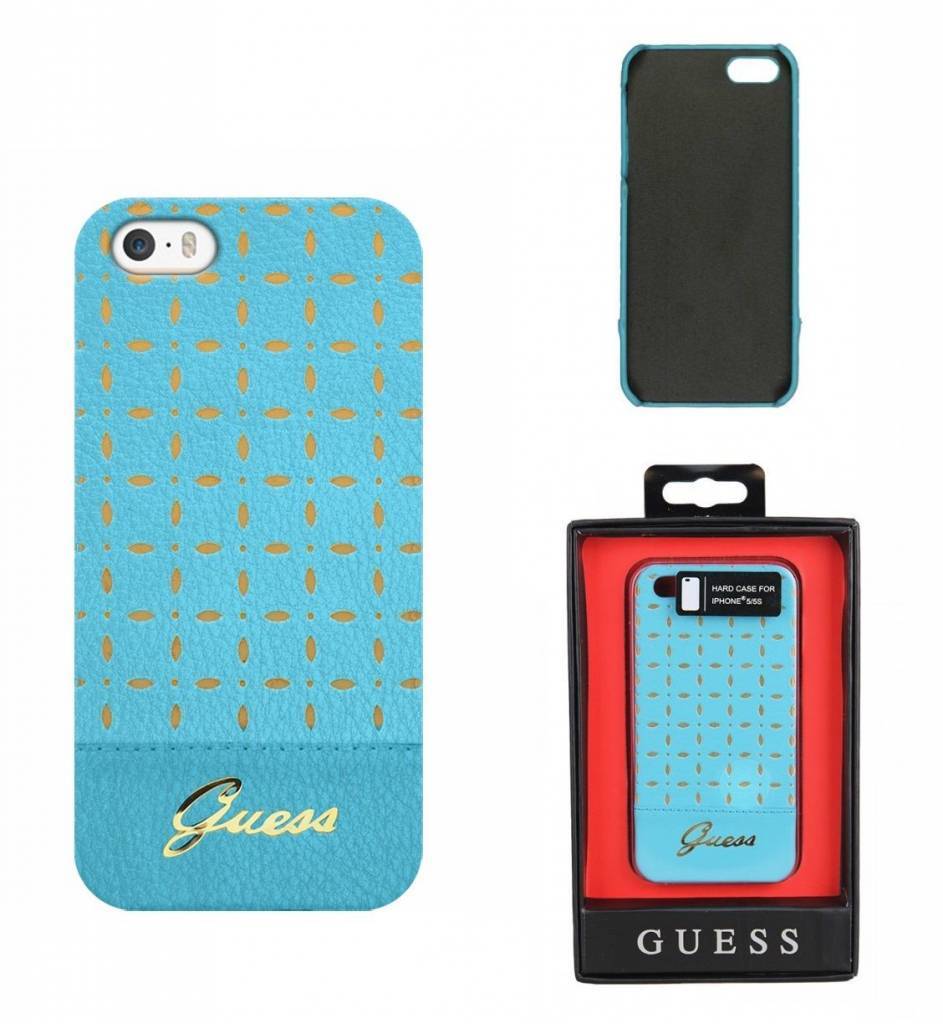 Guess Gianina Collection Hardcase hoesje - Blauw voor de achterkant van de Apple iPhone 5 / 5S