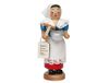 Dekohelden24 Rookvrouw, De worsttle Fraa, ca. 19 cm, met rokende worstketel, hout, 18 cm