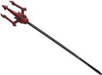 Angel Atosa Duivel Trident/drietand vork - 108 cm - rood - plastic - Halloween verkleed accessoires