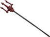 Angel Atosa Duivel Trident/drietand vork - 108 cm - rood - plastic - Halloween verkleed accessoires