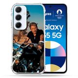 Cokitec Versterkte hoes voor Samsung Galaxy A55 5G Muziek Johnny Hallyday Moto