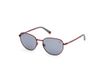 Timberland TB00048 67D Matte Dark Red Round Metal Unisex Teen Sunglasses