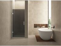 Wiesbaden Less Nisdeur - 700x2000x8mm - Nano - Rookglas - Chroom