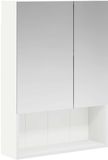 vidaXL Armoire Miroir de Salle de Bain Blanc 50 x 14,5 x 70 cm