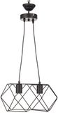 Homemania 62663 hanglamp Zambak, 2-vlammig, plafondlamp, metaal, zwart, 36 x 21 x 100 cm, 2 x E27, 60 W