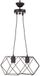 Homemania 62663 hanglamp Zambak, 2-vlammig, plafondlamp, metaal, zwart, 36 x 21 x 100 cm, 2 x E27, 60 W