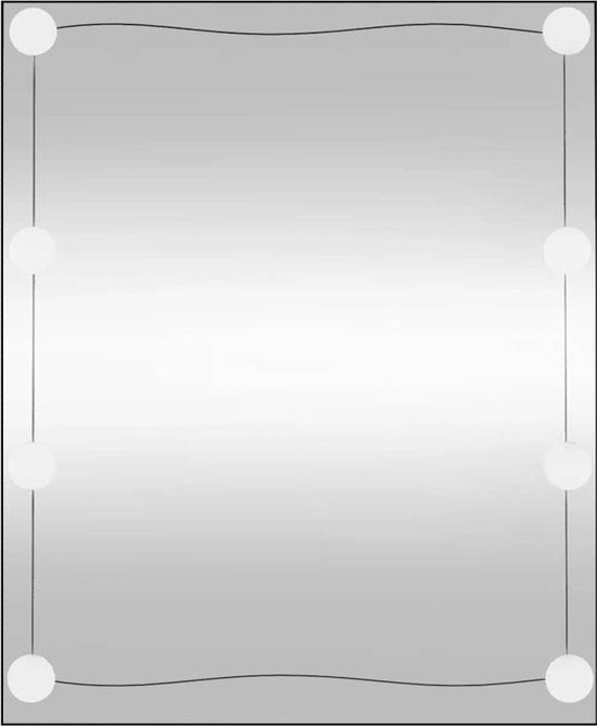 vidaXL Wandspiegel met LED's Rechthoekig 50x60 cm Glas