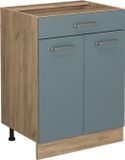 Vicco R-Line Keukenonderkast – 60 cm met lade, zonder werkblad Blauw-grijs