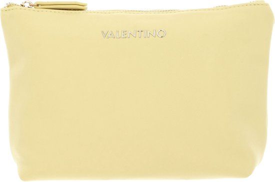 VALENTINO Toilettas Zero Re Soft Cosmetic Case Vaniglia Lichtgeel - Vrouwen - PU/TPU - 25 x 16 cm