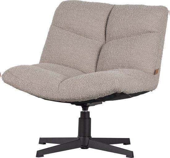WOOOD Vinny Draaifauteuil - Bouclé - Zand