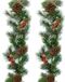 Decoris Guirlande - Set van 2x stuks - kerstslinger - groen - 270 cm