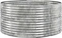 vidaXL Plantenbak 140x140x68 cm gegalvaniseerd staal zilverkleurig