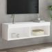 Maison Exclusive - meuble TV avec éclairage LED, blanc, 100x30x30 cm