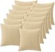 vidaXL - Taie d'oreiller - 12 pièces - HEERLEN - Beige - 40 x 40 cm - Polyester