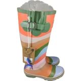 Rouchette Hoge regenlaarzen Feeling Groen Gestreept Unisex Maat 39
