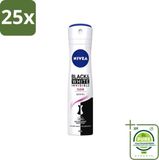 Nivea Deospray Invisible Black & White - 150 ml - 25 pièces