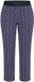 Ulla Popken - Dames - Jersey broek Sienna met print smalle pijpen - Donkerpruim - Maat 46+