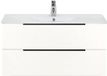 BES LED Seville Badmeubelset 100 cm - Wit Hoogglans Edge Greep - Wastafel Enjoy