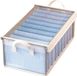 Boîte de rangement pour jouets sans marque - Boîte de rangement pour armoire - Bambou - Avec couvercle - 47x28x20 cm - Transparent