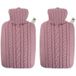 Hugo Frosch 2x Luxe kruiken pastel roze 1.8 liter met gebreide hoes