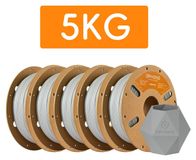 PLA filament pour imprimante 3D - Mat, 1,75 mm - Bobine de 5 kg - Convient aux imprimantes FDM - Faible déformation - Gris