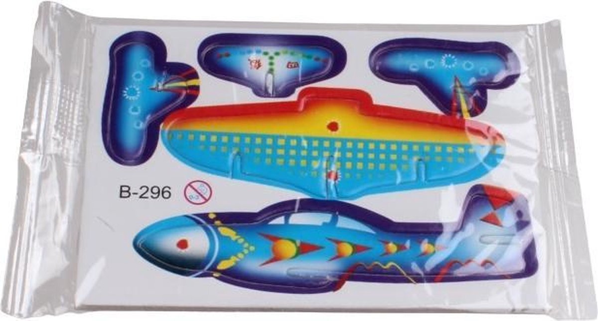 LG-IMPORTS 3d-puzzel Vliegtuig 8 X 6 Cm Blauw/rood