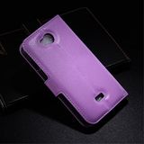 LD Case A000175 hoes lederlook, met kaartsleuven voor Wiko Iggy, violet