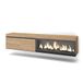 Skraut Home Meuble TV, meuble bas, salon, salle à manger, 210, pour téléviseurs jusqu'à 80", cheminée électrique XXL, suspendu, style moderne, chêne