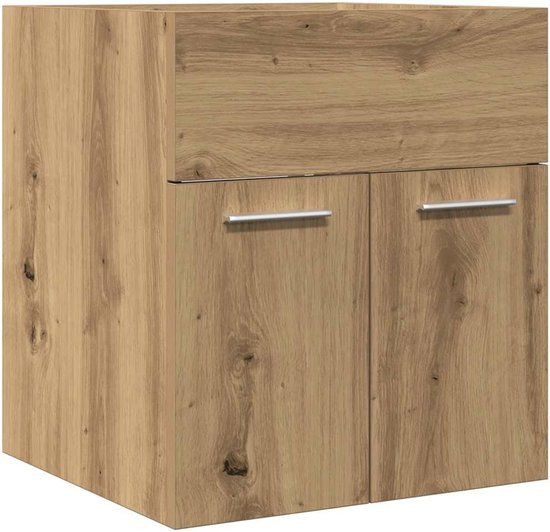 vidaXL Wastafelkast - 41x38,5x46 cm - Bewerkt Hout - Artisanaal Eikenkleur