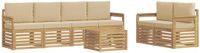 vidaXL - Bank loungeset - 6 zitplekken - Polyester - Wit en Beige