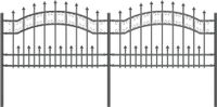 Clôture KAMPEN 240 x 118 cm Acier revêtu Gris
