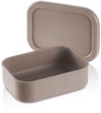 KLIPPSI® Lunchbox Medium Lunchbox Opbergdozen gemaakt van platina siliconen Scheurvast, hitte- en koudebestendig, lekvrij, vaatwasserbestendig (beige)