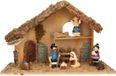Merkloos / Sans marque Koopman International Complete kinder kerststal met 7x st kerststal beeldjes - 50 x 23 x 31 cm