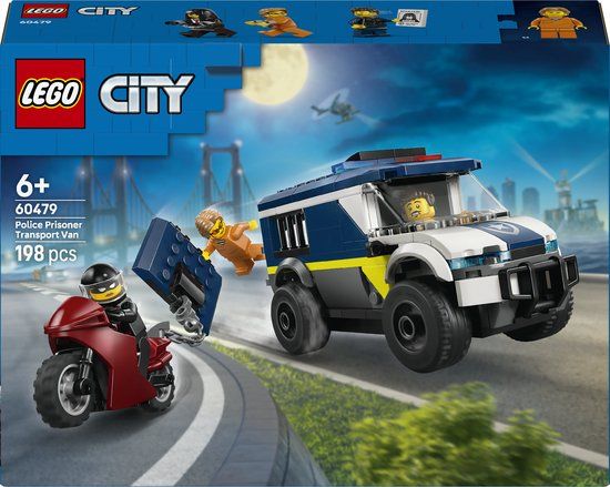 LEGO City Politie Gevangenentransport Bouwpakket met Rollenspellen Speelgoed voor Kinderen - 60479