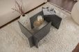 Hanah Home Vetrino glazen salontafel 105 x 65 x 40 cm - Antraciet