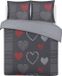 VISION home VISION Romeo Dekbedovertrekset - 100% katoen - Grijs - Lits-jumeaux - 240x220 cm