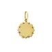 Lucardi Dames Stainless steel goldplated hanger graveerplaat munt met bloem voor dames