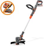FUXTEC FX-E1RT20PRO batterie grastrimmer 20V sans batterie et chargeur | Coupe-bordure avec fil et lame, largeur de coupe 28 cm et manche télescopique
