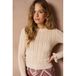 Lofty Manner top met ajourdetails - beige