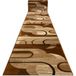 Tapis de couloir Royal He405 Géométrique Marron / Crème 120cm Brun 120x920 cm