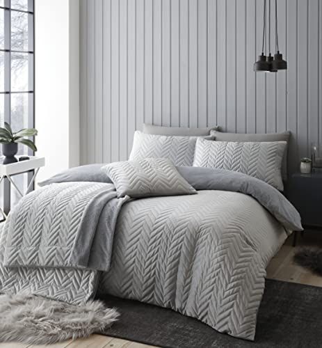 Catherine Lansfield Zilver - Super King Dekbedset - 5057681081014