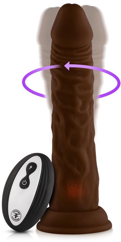 FemmeFunn Vortex Realistische Vibrator Bruin Siliconen/ABS 21,5 cm