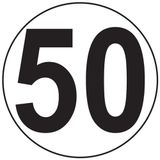 Ambiance Sticker snelheidssticker, 50 km/u, 15 cm